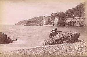 French Riviera Villefranche Sur Mer Seaside Old Jean Gilletta Photo 1880'