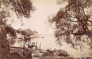 French Riviera Beaulieu sur Mer Beach Old Jean Gilletta Photo 1880'