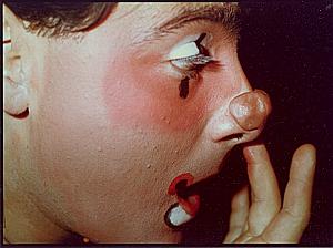 Clown Head Make Up Study Color Deplechin Photo 1970