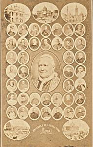 Pope & Cardinal Roma Catholic Church CDV Photo 1860