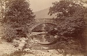 Brig O Turk Bridge Scotland UK Old Valentine Photo 1875