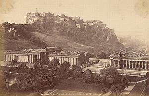 Edinburgh Castle Scotland UK Old Valentine Photo 1875