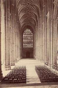 Canterbury Cathedral Interior Old Valentine Photo 1875