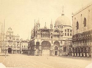 Piazza San Marco Basilica Venezia Old Photo 1860