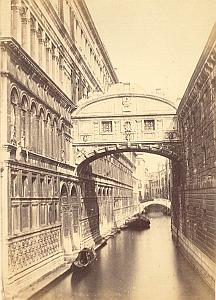 Ponte dei Sospiri Panorama Venezia Old Photo 1860