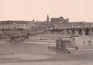 Cordoba Bridge & Cathedral Spain Old Photo 1890