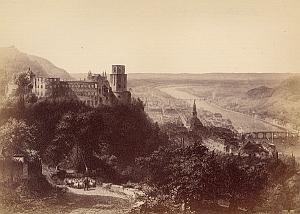 Heidelburg Panoramic View Germany Old Photo 1890