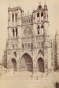 Amiens Cathedral Facade France Old Photo 1890