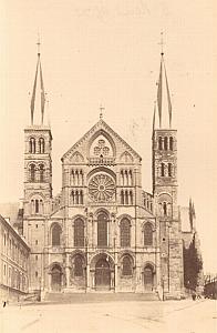 St Renie & Reims Cathedral Detail France Old Photo 1890
