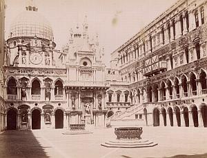 Venezia Palazzo Ducale Cortile Italy Old Photo 1880