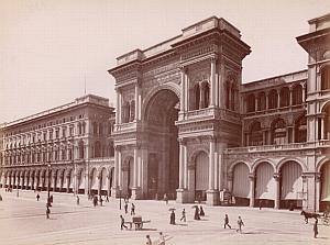 Milano Galleria Vittorio Emanuele Italy Old Photo 1880