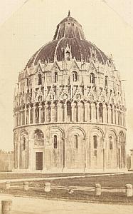 Pisa Baptistry Battistero Italy Old CDV Photo 1880