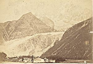 France Mont Blanc Glacier Montanvert Old CDV Photo 1880