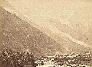 France Mont Blanc Glacier Montanvert Old CDV Photo 1880