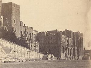 France Avignon Papal Palace Old CDV Photo 1880