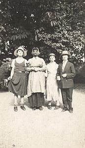 Four Friends Carnaval Day Lille Snapshot Photo 1933