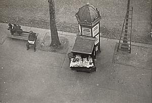 Paris Kiosk Study Low-Angle Shot Snapshot Photo 1946