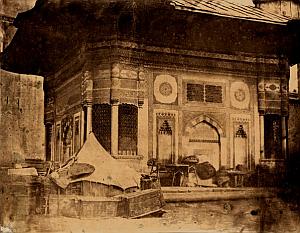 Constantinople Fontaine Mosquée de Süleymaniye Papier Salé Viré James Robertson 1854