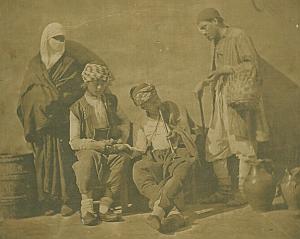 Constantinople Types Turques Groupe Papier Salé James Robertson 1854