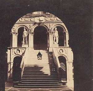 Scala dei Giganti Venezia Italy old stereo Photo 1870