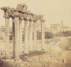 Foro Romano Roma Italy old stereo Photo 1870