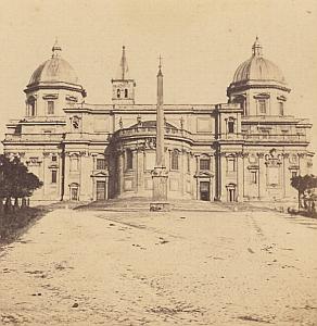 Santa Maria Maggiore Roma Italy old stereo Photo 1870
