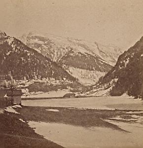 Brenner See Bavarian Alps old stereo Photo 1890