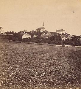 Starnberg Wurm Lake Bavarian Alps old stereo Photo 1890