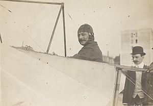 Ace pilot Leblanc Reims Early Aviation Old Photo 1909