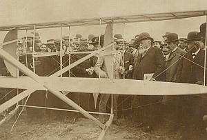 Wilbur Wright Plane Reims Early Aviation Photo 1909