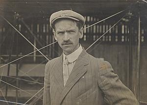 US Pilot Glenn Curtiss Reims Early Aviation Photo 1909