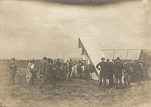 Biplan Paulhan crash Reims Early Aviation Photo 1909