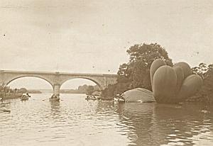 Balloon Clement Bayard Accident Seine river Photo 1909
