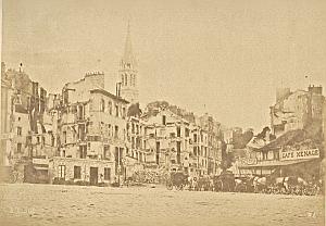 Saint Cloud Commune de Paris Ruins old Photo 1871