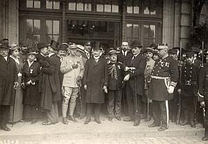 Paul Deschanel & Officials Paris WWI old Photo 1918
