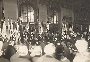 US General Lewis Independence Flags Paris Photo 1918