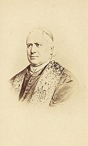 Pope Pie IX Portrait Old CDV Franck Photo 1870