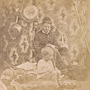 Humoristic Scene de Genre France Old Photo Stereo 1870