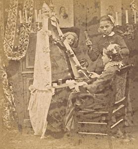 Humoristic Scene de Genre France Old Photo Stereo 1870
