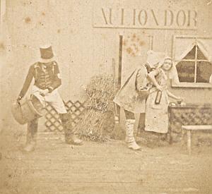 Humoristic Scene Scene de Genre Old Photo Stereo 1870