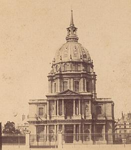Les Invalides Paris France Old Stereo Photo 1870