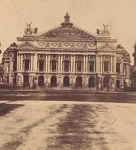 Opera Palace Paris France Old Stereo Photo 1870