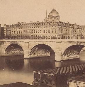 Commercial Court Paris France Old Stereo Photo 1870