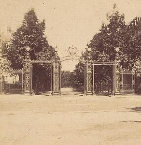 Monceau Park Paris France Old Stereo Photo 1870