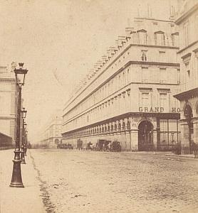 Rivoli Street Paris France Old Stereo Photo 1870