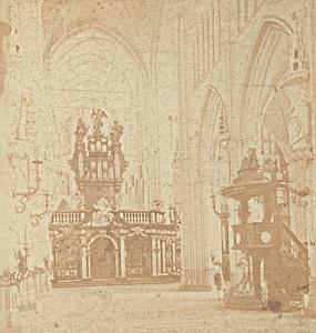 Bruges St Sauveur Church Belgium Old Stereo Photo 1870