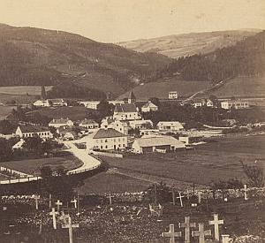 Village Switzerland ? Old Stereo Photo 1870