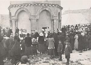 Palestine Tour Jerusalem Mass around Mosque Photo 1934