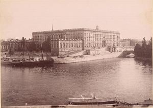 Slottet Kungstradgarden Stockholm Sweden Old Photo 1880