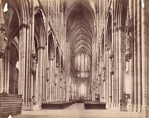 Germany Koln Cathedral Interior Old Photo 1880